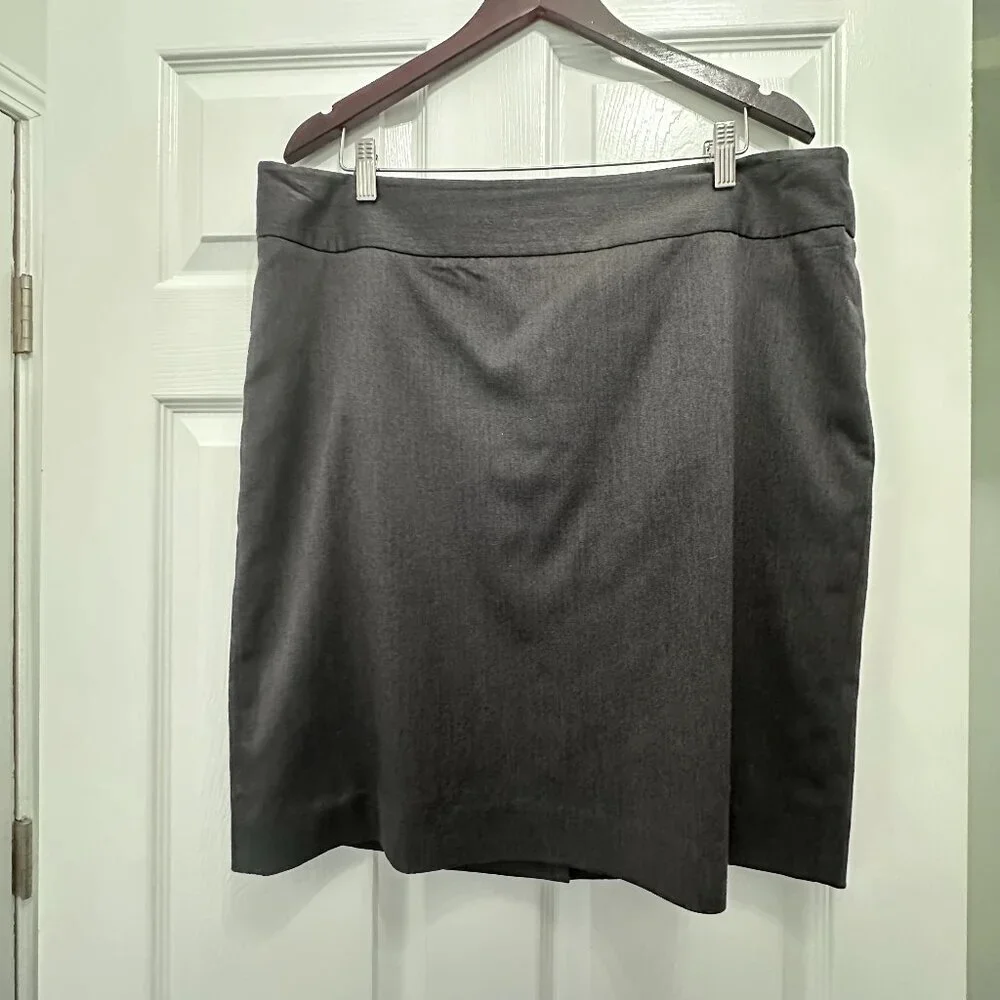 Anne Klein Charcoal Gray Pencil Suit Skirt Size 16 - Picture 1 of 6